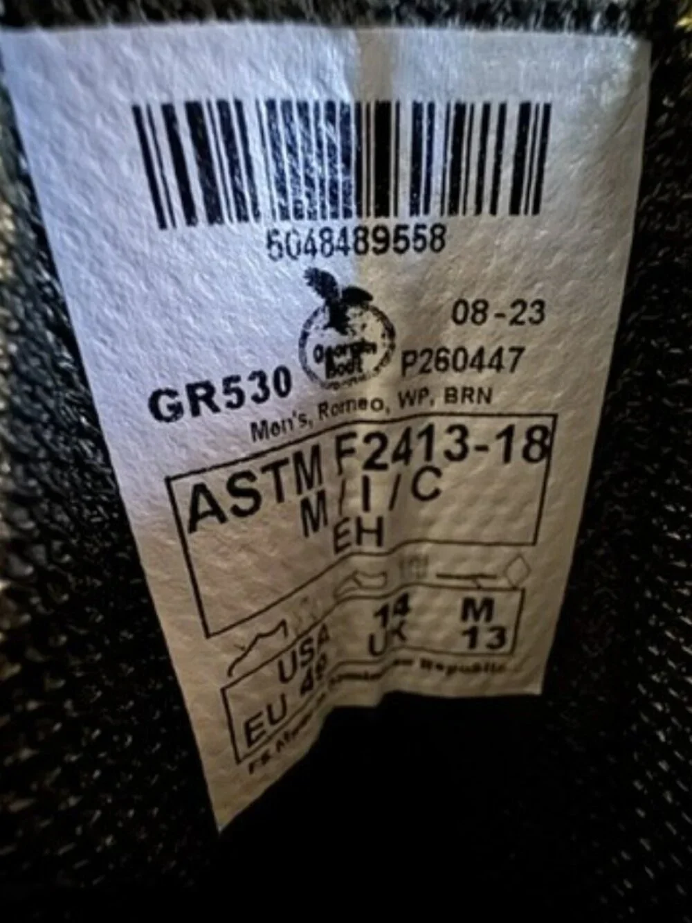 Georgia Giant High Romeo Waterproof Steel Toe Boot Sz 14